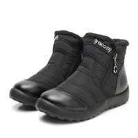warm plush winter boots womens black mid calf booties ladies waterproof snow fur shoes mother leisure autumn footwear 2021 trend