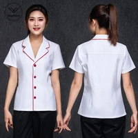 for pastry chef jacket working clothes chefs cook female service restaurant workwear bakery chef coat wholesale price tops