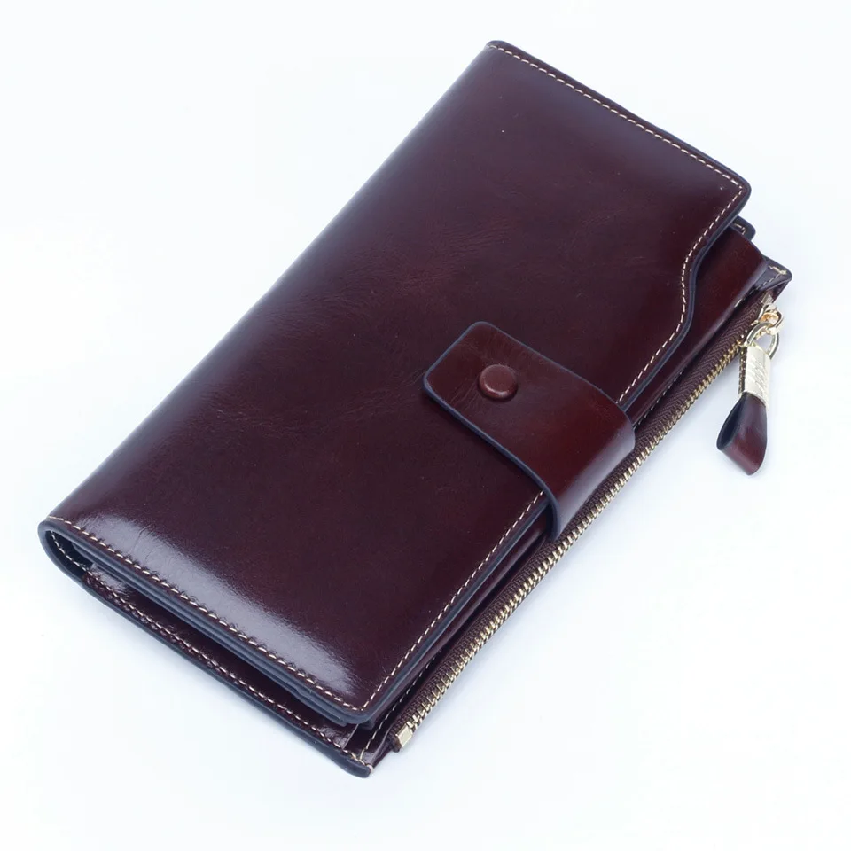 Top Quality RFID Wallets multi-function Fashion Long Leather Card Holder Classic Female Purse Zipper Brand Wallet For Women