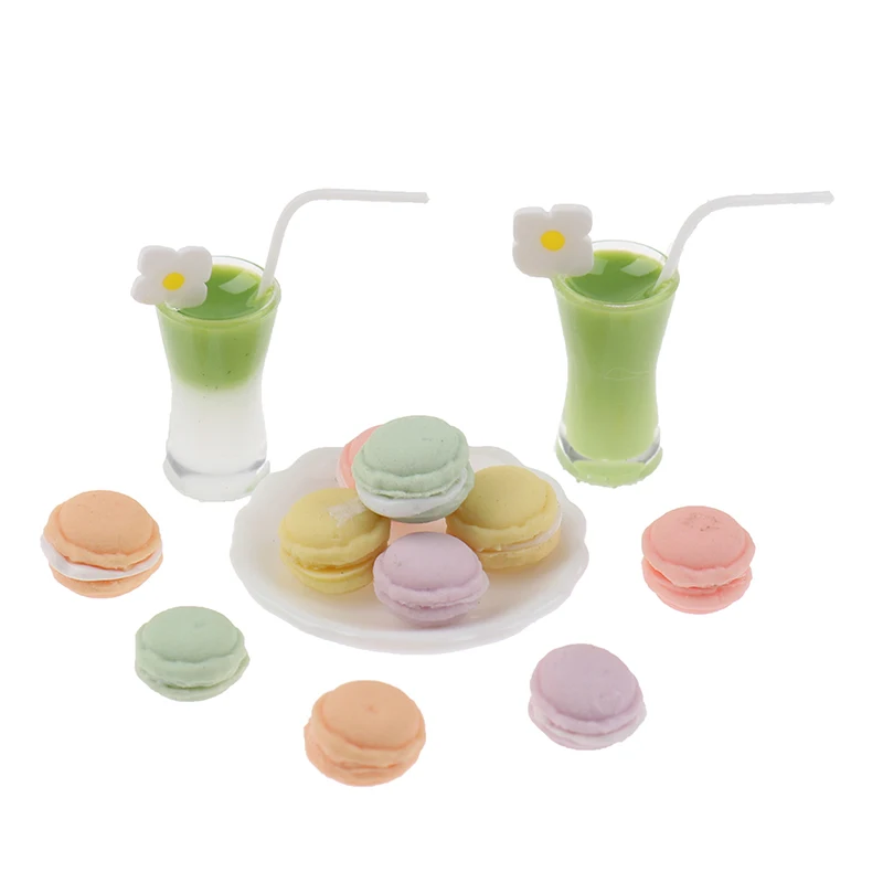 

1 Набор миниатюрный кукольный домик макарун Коктейльная тарелка для напитков игрушки кухонные аксессуары имитация игрушек кукла кухонные ...