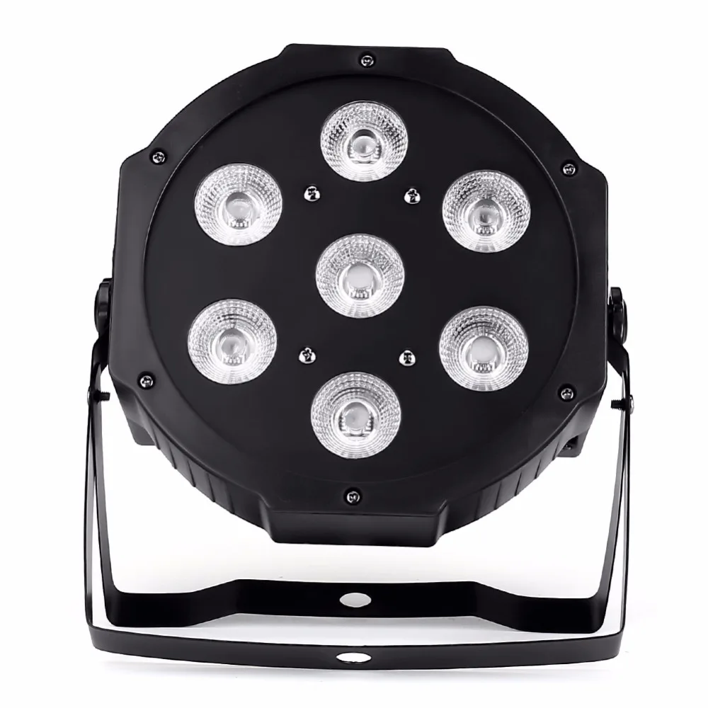 Светодиодный прожектор par с мультичипом RGBWA UV rgbw 4в1 5в1 6в1 светодиодный DJ DMX 7X12 Вт 7x18 Вт 7x15 Вт светодиодный плоский светильник SlimPar Quad без шума