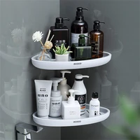 corner wall mounted triangular rack kitchen storage items shampoo lotions household shelf holder bathroom accessories cosmetic