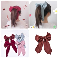 4pcs chiffon hair tie bowknot hair scrunchies with rubber band ponytail holder for women and girls