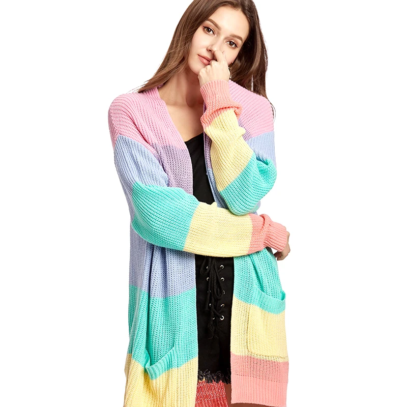 Женский офисный кардиган Anbenser элегантный свободный свитер желтого цвета