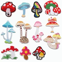 shirt shoes cartoon mushroom embroidered sewon ironon clothing adhesive patches applique label stickers badge sewing accessories