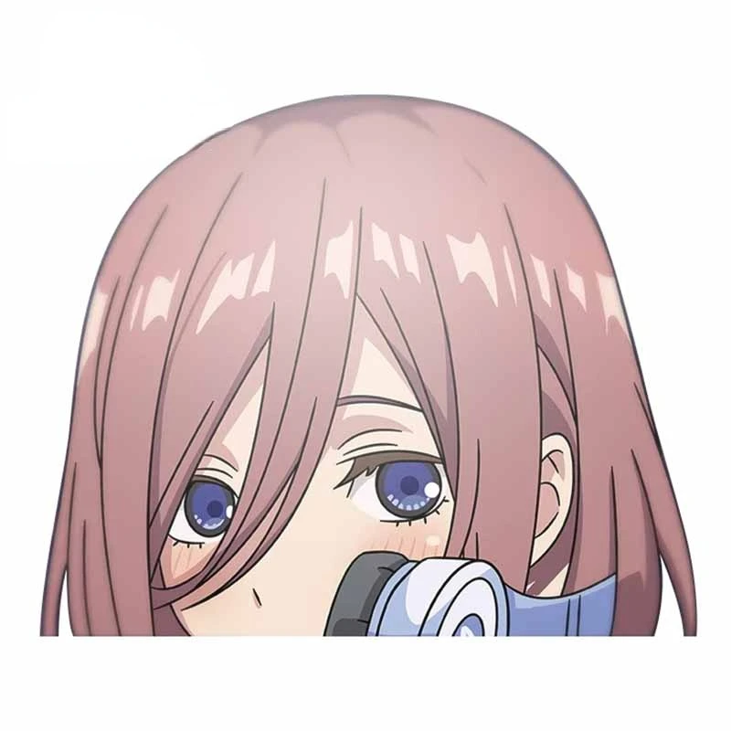 

Waterproof Miku Nakano Funny Car Stickers Car Accessories Car Styling Bumper f Decals KK13*11cm