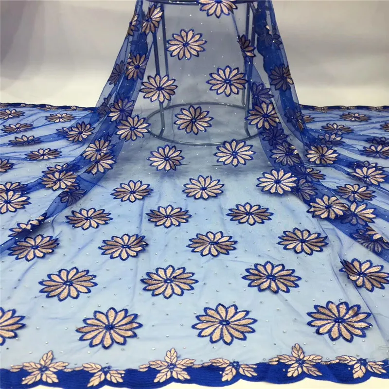 Последние французские нигерийские кружевные ткани высокого качества Тюль