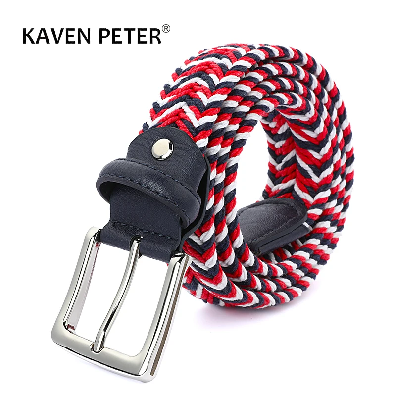 Male Belt Wax Rope Weaving Tactical Canvas Belts For Men Women Fashion Military Strap Colorful  Metal Alloy Pin Buckle