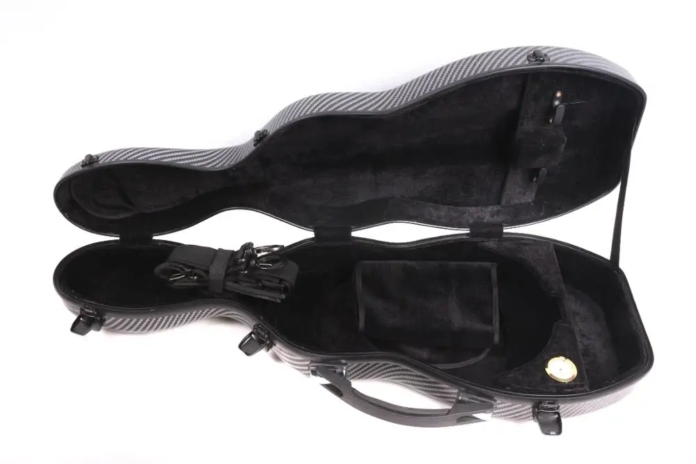 Твердый чехол Yinfente с черной скрипкой 4/4 углеродный композитный свет и