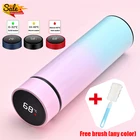 Термос с умным измерением температуры, 500 мл, светодиодная чашка для кофе с сенсорным управлением, подарок на Рождество