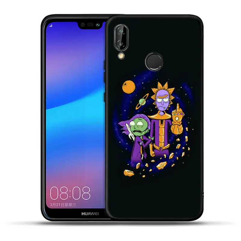H1370 Черный силиконовый мягкий чехол Rick and Morty для huawei mate 20 10 P30 P20 Pro P10 P9 P8 Lite P Smart - Цвет: H1370