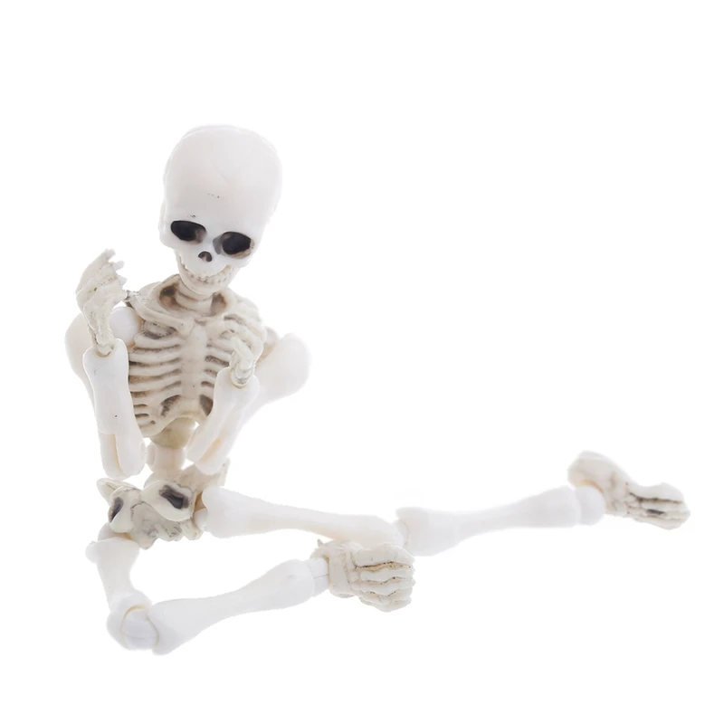 

Movable Mr. Bones Skeleton Human Model Skull Full Body Mini Figure Toy Halloween F3ME
