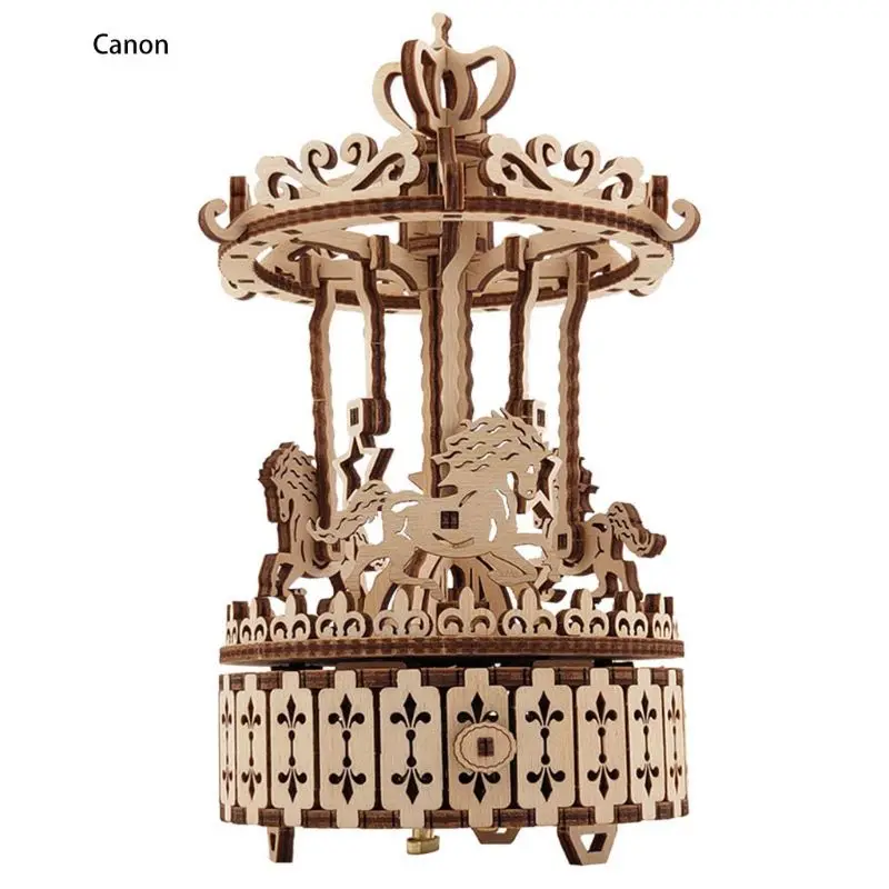 

3D Wooden Puzzle Kit Model Kits for Adults Birthday Gift Music Box For Girls