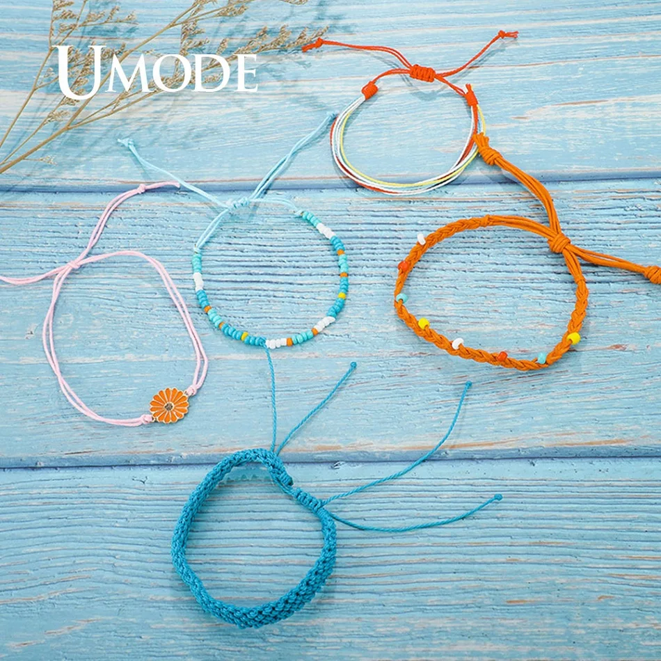 UMODE богемные DIY плетение веревки браслеты Набор для женщин мужчин и девочек модный браслет ручной работы браслет дружбы браслеты PB0497