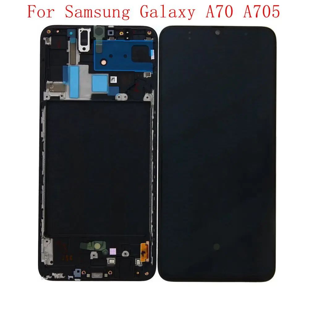 Супер Amoled для samsung Galaxy A70 A705 A705F/DS ЖК-дисплей с сенсорной стеклянной рамкой полная сборка