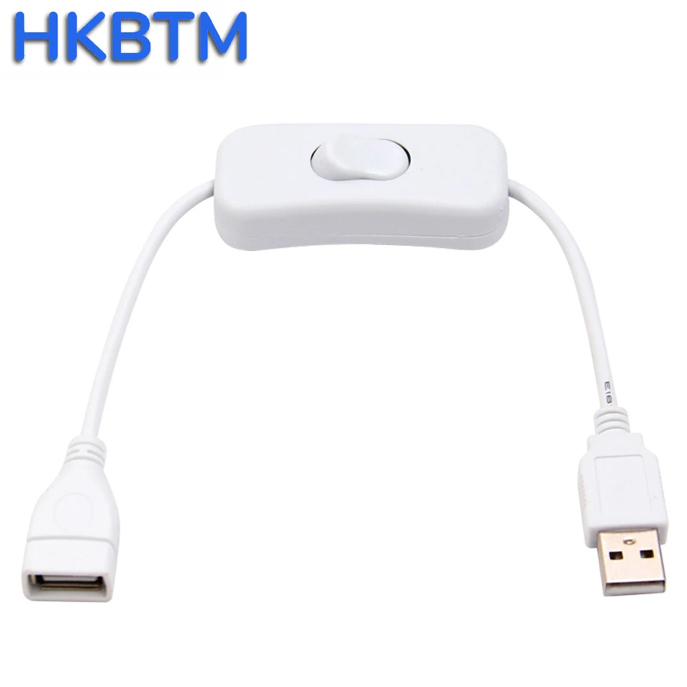 HKBTM 28 см USB-кабель с переключателем вкл/выкл кабель удлинитель для USB-лампы