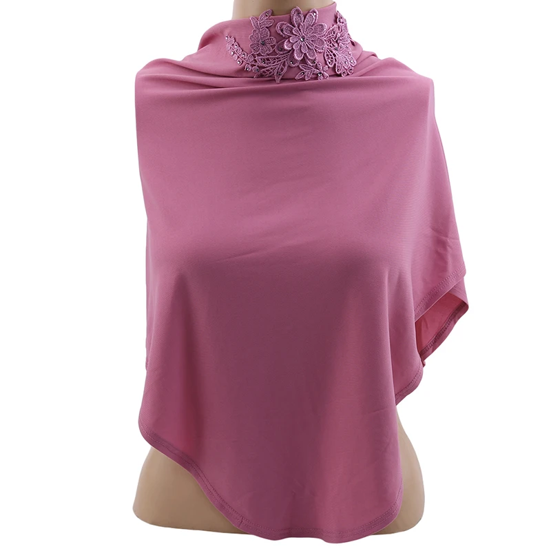 2020 Модный женский мусульманский головной платок однотонный льняной цветочный