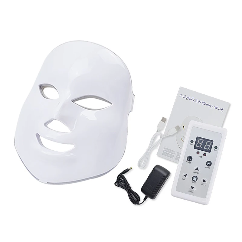 

7 Colors Light LED Facial Mask With Neck Skin Rejuvenation Face Care Treatment Beauty Anti Acne Therapy Whitening Instrument