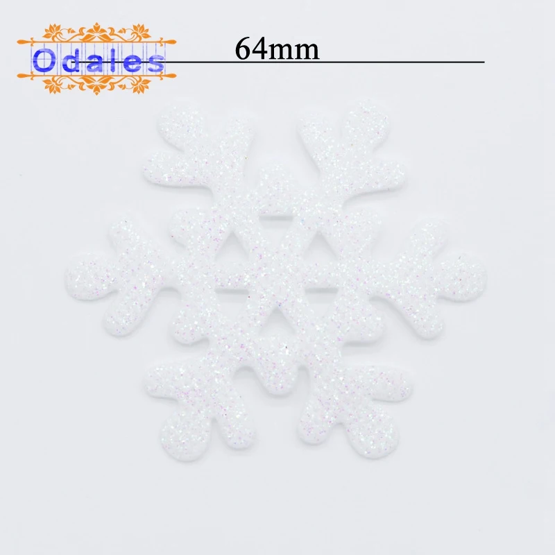 30Pcs 2.5inch Snowflake Patches Glitter BIG Appliqued for Christmas Decoration DIY Party Stickers Accessories | Дом и сад