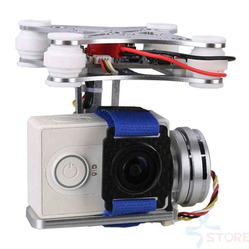 Для XIAOMI /Gopro/SJCAM Экшн-камера 2-осевой 2D бесщеточный гиростабилизатор камеры для F450