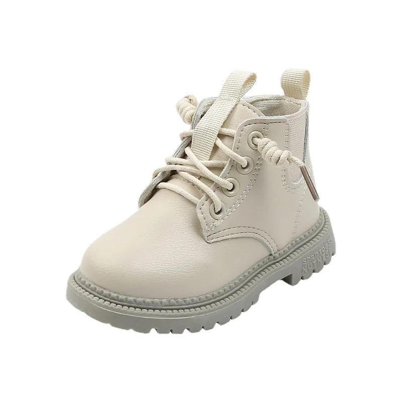 

New 2021 Autumn Children Chelsea Boots Girls Shoes Casual Leather Winter Plush Warm Toddler Kids Boy Snow Boots Fashion Sneakers