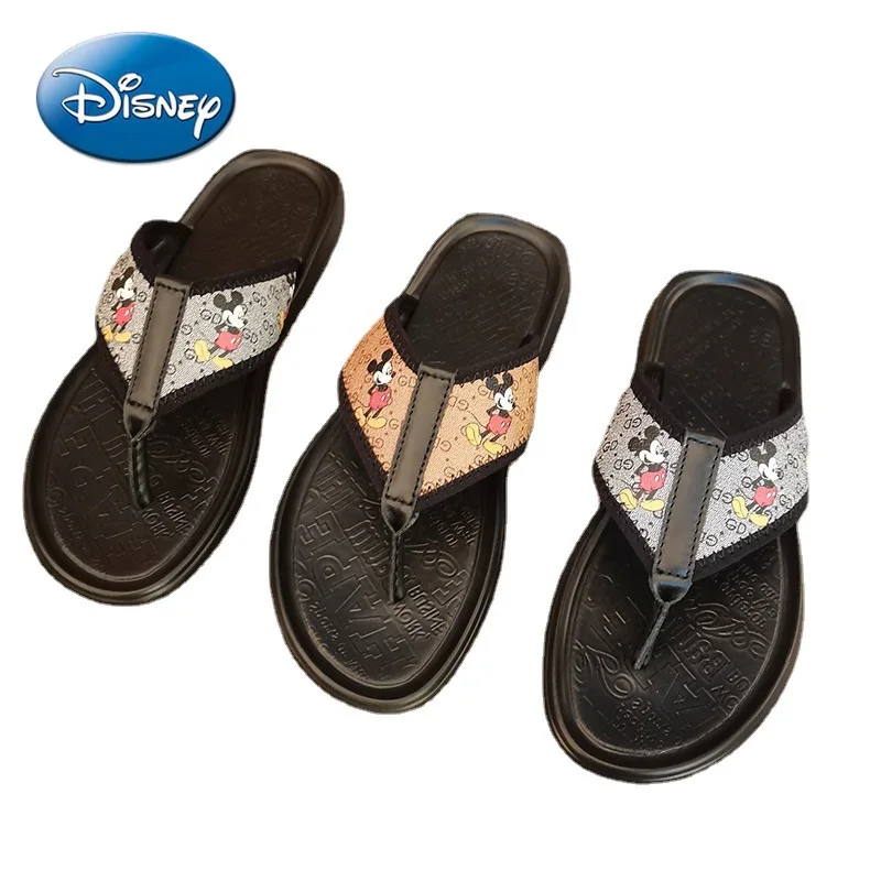 

Disney Mickey Mouse Men's Flip Flops Summer Beach Casual Sandals Men's Flip Flops