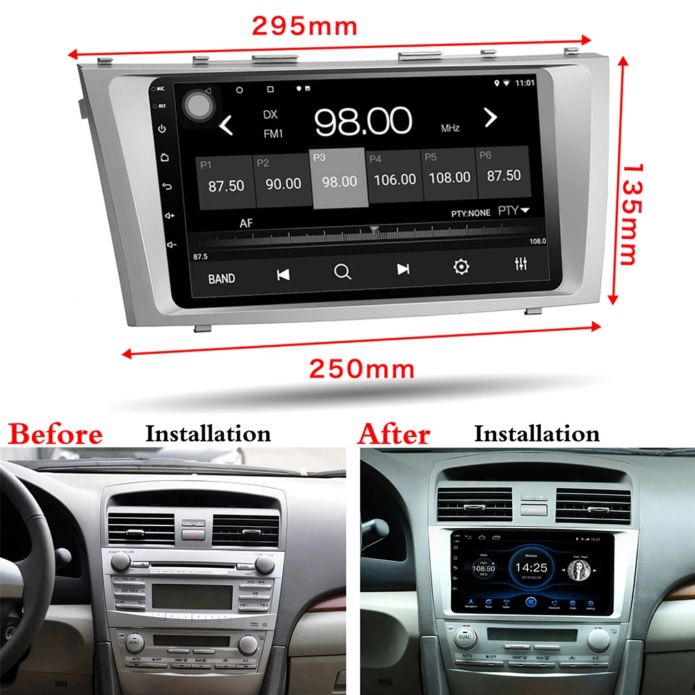 Автомагнитола 2DIN Android 8 1 9 дюймов GPS RDS для Toyota|Автомагнитолы| |