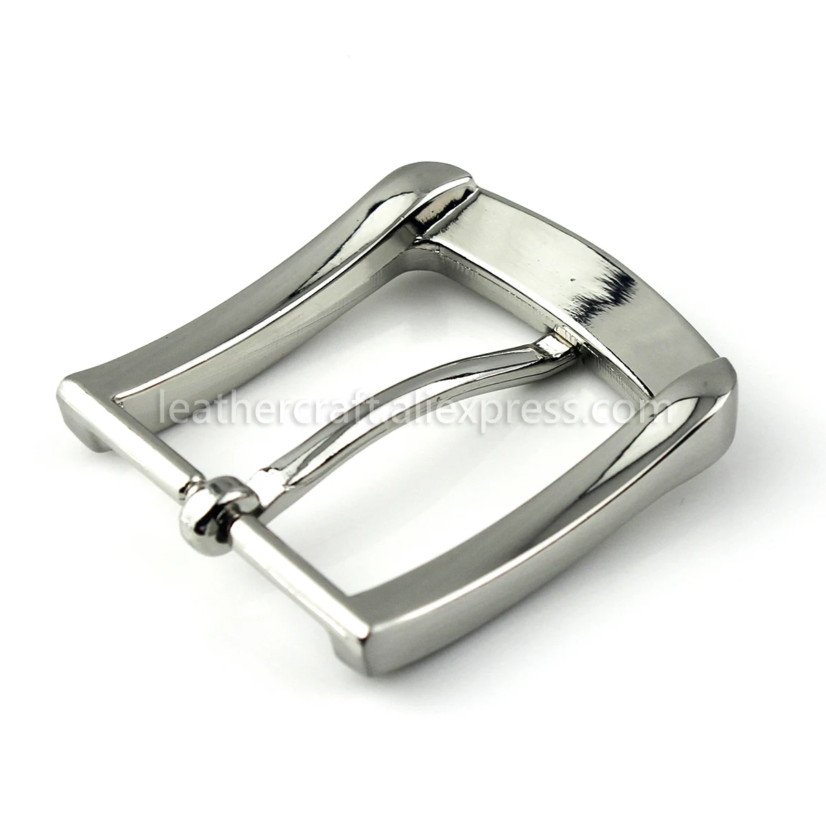 1x 35mm Silver Belt Buckle Metal Brushed Men Women End Bar Single Pin Half for Leather Craft Strap |