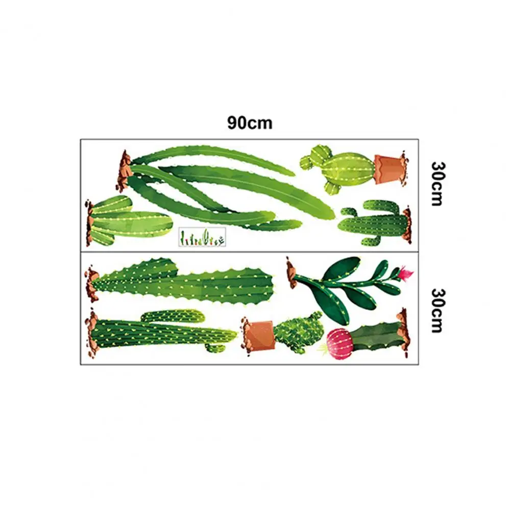 Свежий настенный стикер С КАКТУСОМ креативные самоклеящиеся обои в