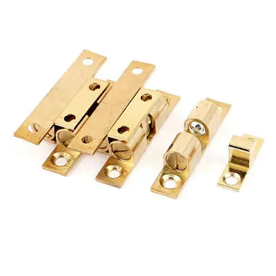 

Adjustable Door Roller Double Ball Catch 50mm Length Brass Tone 5pcs