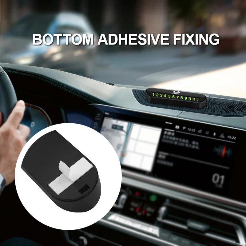 ABS для автомобильного стайлинга светящийся табличка с номером телефона карточка