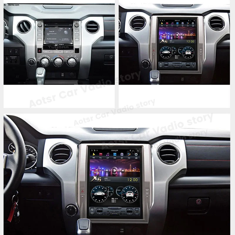 Radio con GPS para coche, reproductor multimedia con Android, unidad principal, receptor estéreo, para Toyota Tundra 2015, 2016, 2017, 2018, 2019, 2020