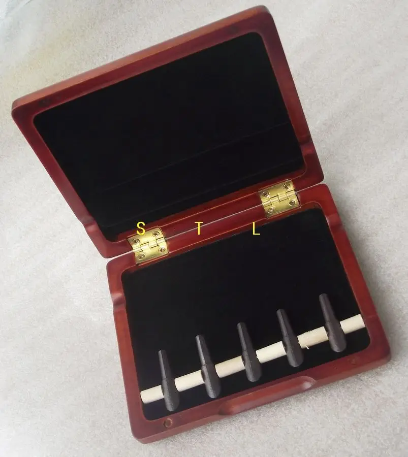 

Beautiful Wooden Bassoon reed case hold 5 pcs reeds Strong