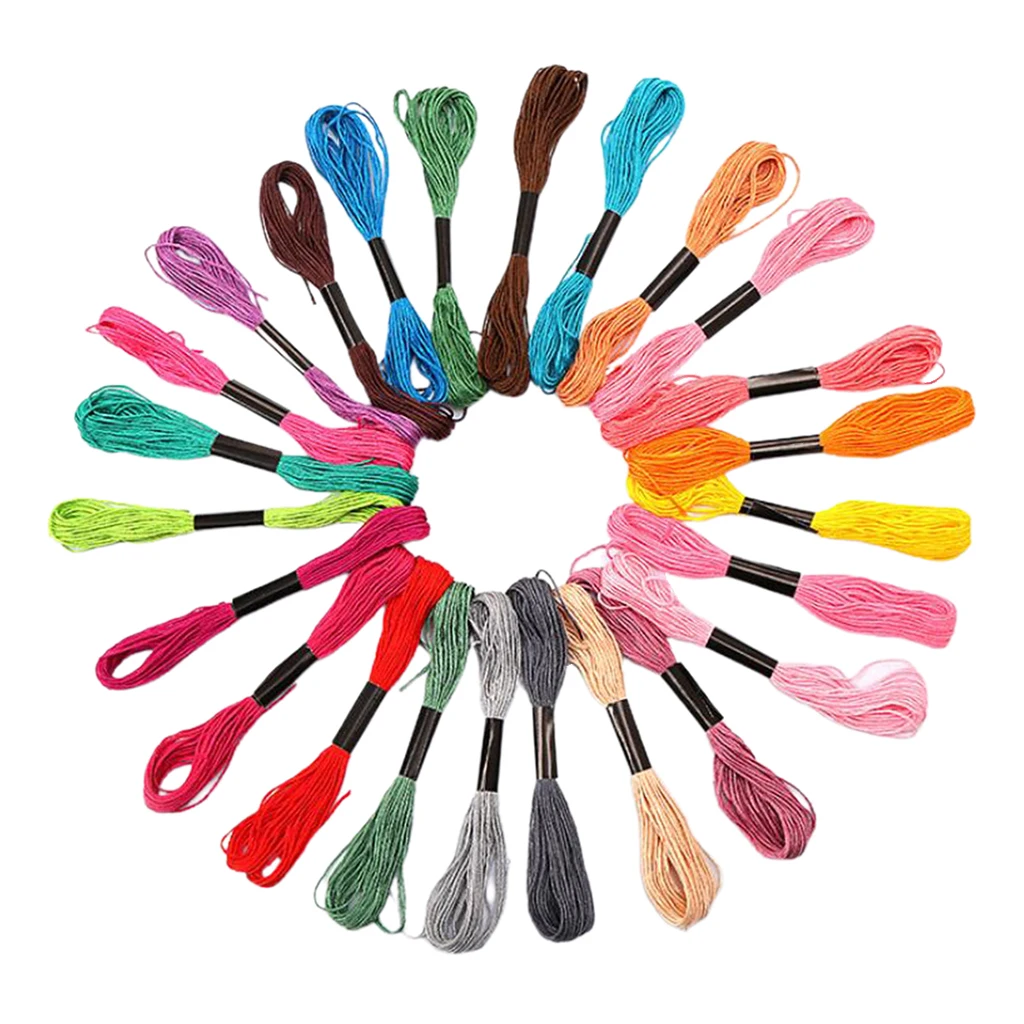 Набор нитей для вышивки 24/36 шт. браслетов ниток радужного цвета нитки крестиком