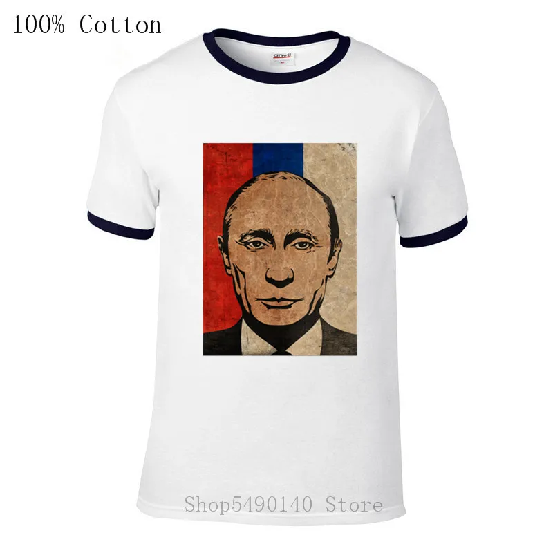Футболка с 3D принтом крутая футболка изображением президента России Путина для - Фото №1