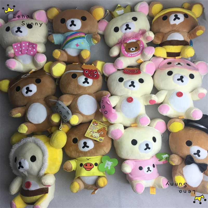 2 шт./лот смешанные стили Медведь Rilakkuma, плюшевый игрушка, Свадебные/вечерние/компания юбилей рекламные Rilakkuma Медведь Подарки Игрушка