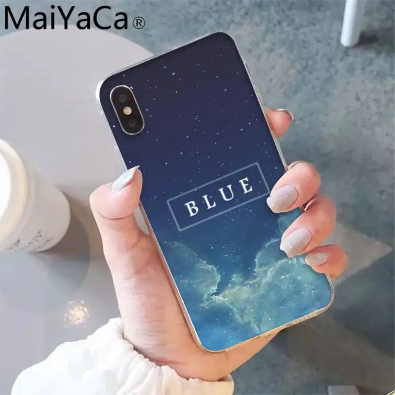

MaiYaCa Purple blue pink Phone Case shell for iPhone 5S 8 7 6 6S Plus X XS MAX 5 SE XR 12 11 pro promax fundas