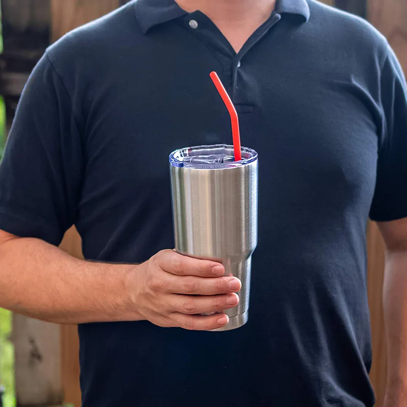 Многоразовые силиконовые соломинки гибкие легко моющиеся с 2 чистящими щетками