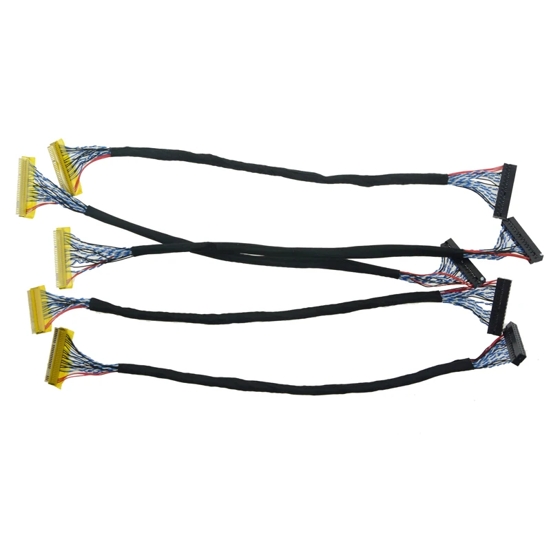 

5pcs 26cm 40cm FIX-S6 30Pin LVDS Cable for LVDS panel 30 pins 2ch 6bit 15.0 15.4 17.0 17.1 inch TFT LCD Screen DIY