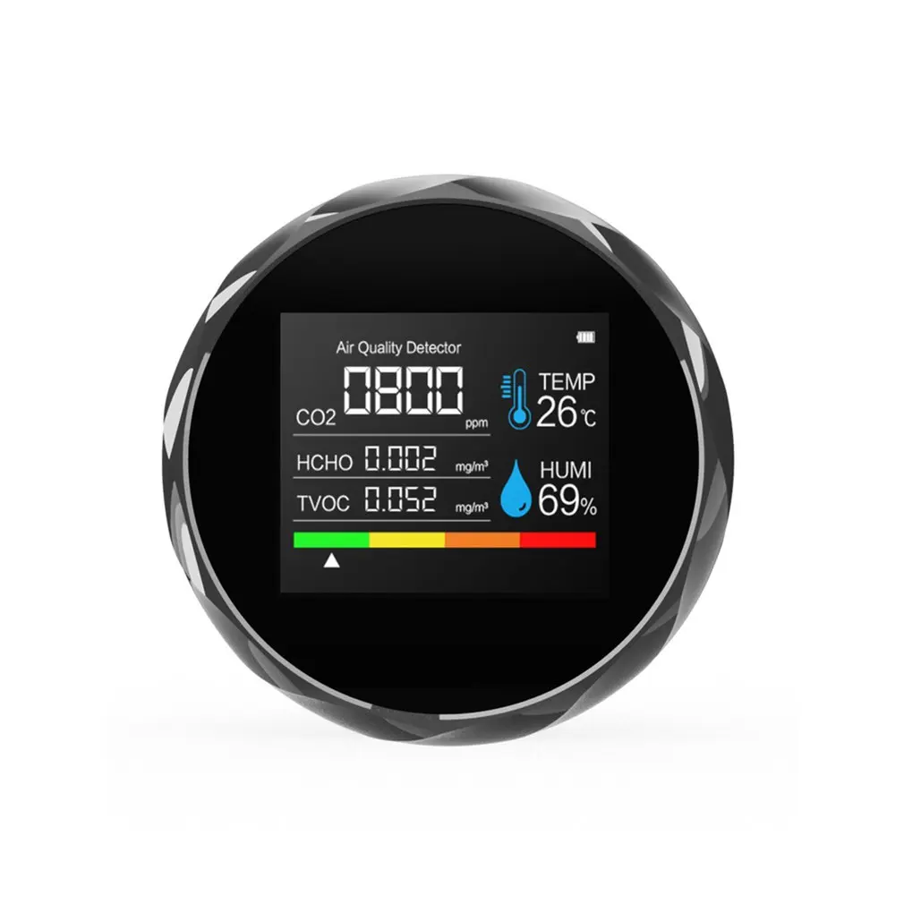 

Gas Detector ZN-2CO5 Five In One Multifunctional Carbon Dioxide Detector Air Quality Formaldehyde Concentration Detector