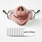 Маска в виде свиньи 2 Новинка Защитная детская маска моющаяся прозрачная маска для лица Милая подвесная маска для ушей маска для верховой езды