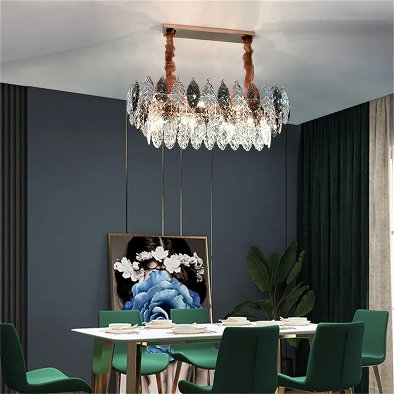 

OUFULA Pendant Light Postmodern Luxury Crystal Lamps LED Fixture Decorative For Home Dining Room