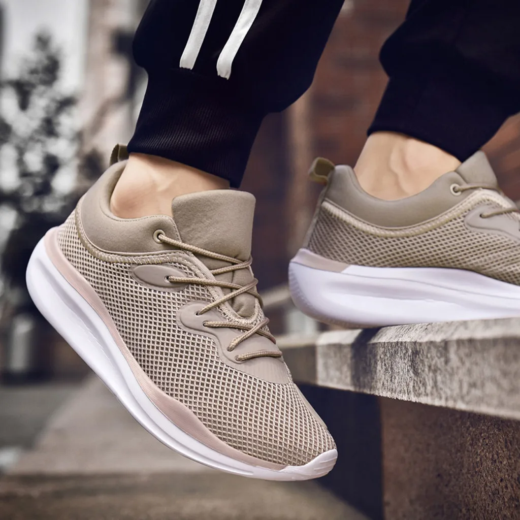 Мужская модная спортивная удобная повседневная обувь на шнуровке Нескользящая