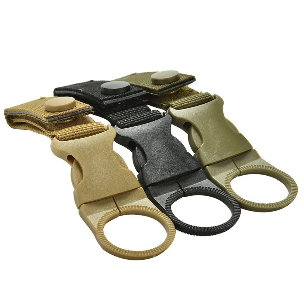 

Outdoor Tactical Nylon Webbing Buckle Hook Water Bottle Holder Clip EDC Climb Carabiner Belt Backpack Hanger Camp