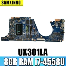 UX301LA Laptop motherboard 8GB RAM i7-4558U  For Asus U301L UX301LA UX301LAA UX301L UX301 Test mainboard UX301LA motherboard