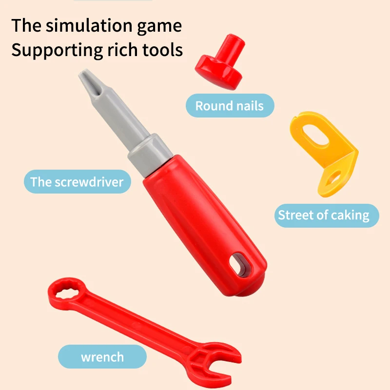

Drilling Screw 3D Creative Mosaic Puzzle Toys For Children Building Bricks Toys Kids DIY Electric Drill Set Boys Educational Toy
