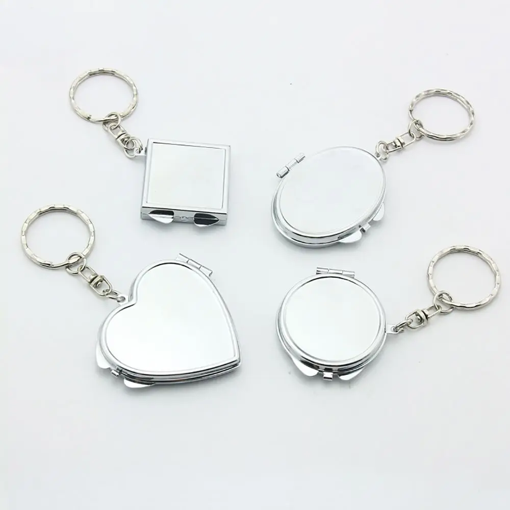 1 шт. портативное складное зеркало для макияжа брелок ключей карманное