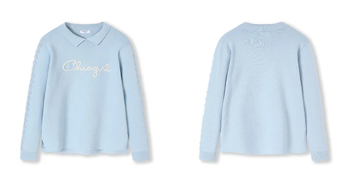 Balabala Girls sweater children's bottoming shirt new spring clothing big children's sweaters fashionable girl