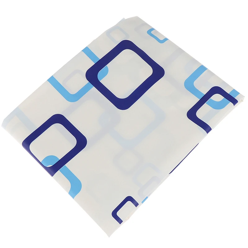 

Fashion Black And Grey Squares Pattern Bath Curtain Waterproof Shower Curtains Geometric Bath Screen