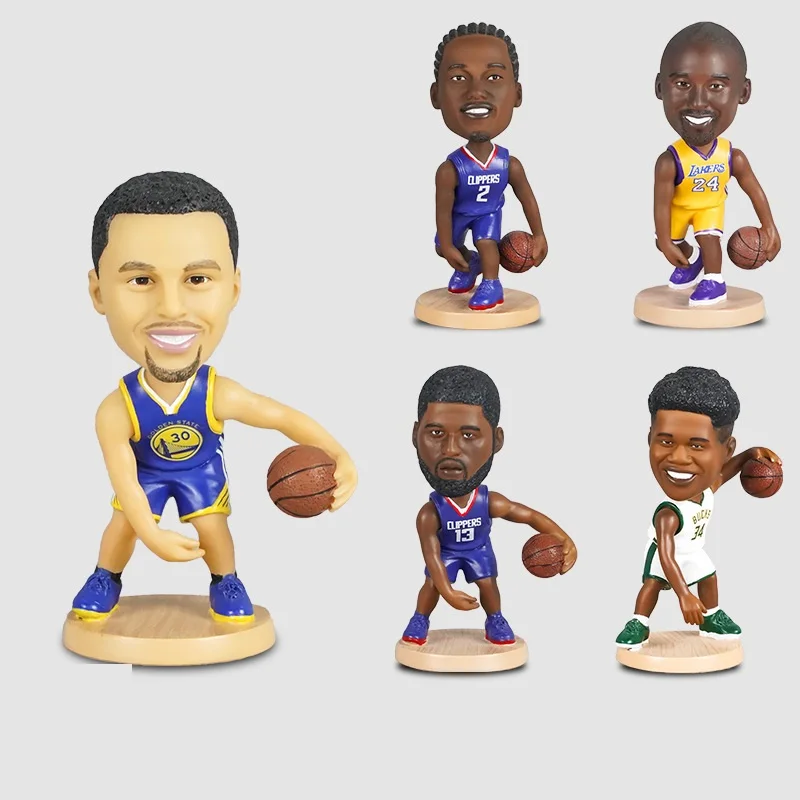 

Action Figures for NBA Basketball Players Star Doncic Kobe Bryant Sports Dolls Home Car Decoration Resin Model Shakeable Toys